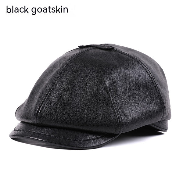 Gorra Boina Vintage Estilo Newsboy Inglés con Piel de Oveja y Visor Octagonal - Image 4