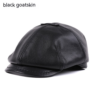 Gorra Boina Vintage Estilo Newsboy Inglés con Piel de Oveja y Visor Octagonal - Image 4