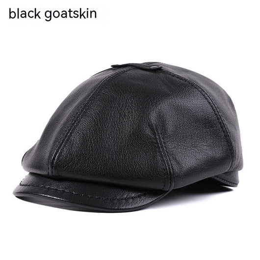 Gorra Boina Vintage Estilo Newsboy Inglés con Piel de Oveja y Visor Octagonal - Image 4