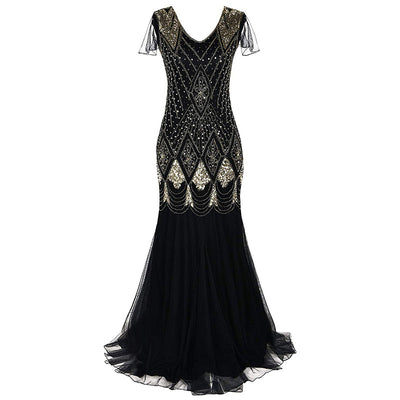 Vestido de Fiesta Talla Grande con Lentejuelas Estilo Vintage - Image 4