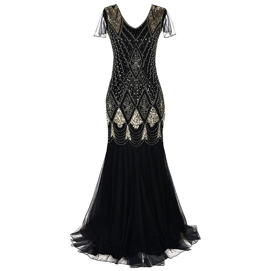 Vestido de Fiesta Talla Grande con Lentejuelas Estilo Vintage - Image 4
