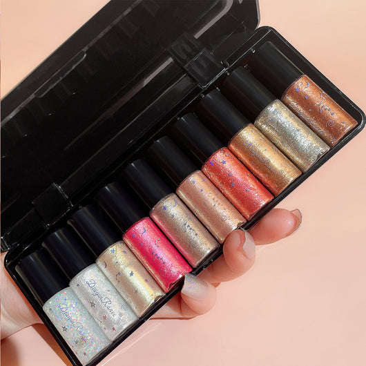 Set de 10 Delineadores Líquidos con Efecto Seda Brillante de Alto Brillo - Image 12