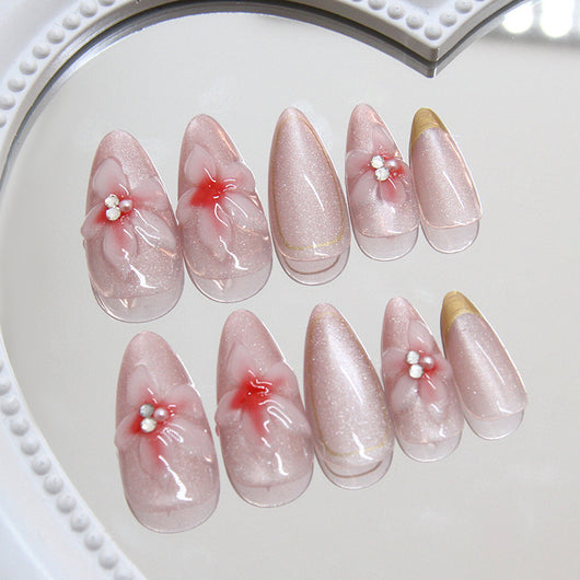 Adhesivos de Uñas 3D con Diseño de Ojo de Gato Removibles - Image 3