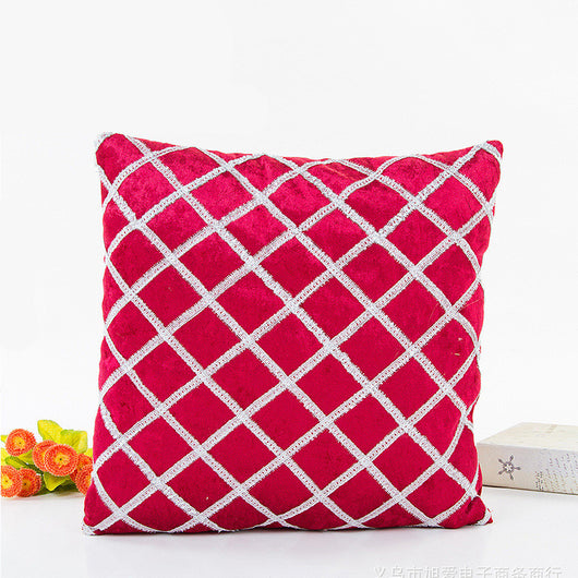 Funda de Almohada Rayas Bordadas con Cinta Decorativa - Estilo Pastoral Trendy - Image 36