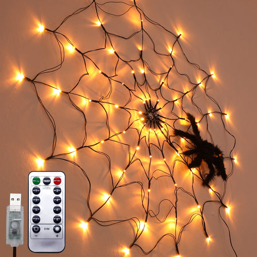 Luz de Telaraña LED Halloween con Control Remoto - 8 Modos de Iluminación - Image 10