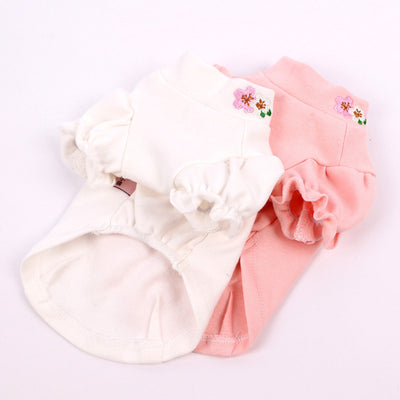 Ropa para Mascotas en Algodón con Mangas Abullonadas y Diseño de Perrito Bordado - Image 14