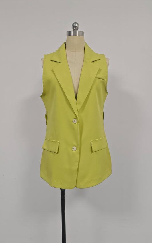 Chaleco Blazer Suelto Liso con Lazos Ajustables para Mujer - Image 14