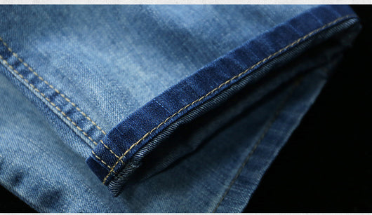 Jeans Bordados Talla Grande Azul Claro Holgados para Mujer - Image 13
