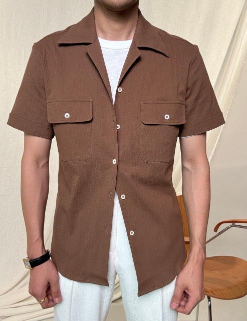 Camisa Cubana Manga Corta para Hombre - Tela Ligera Verano - Image 10