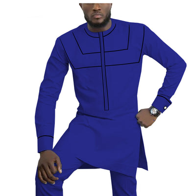 Traje Casual de Algodón Étnico Africano para Hombre - Image 4