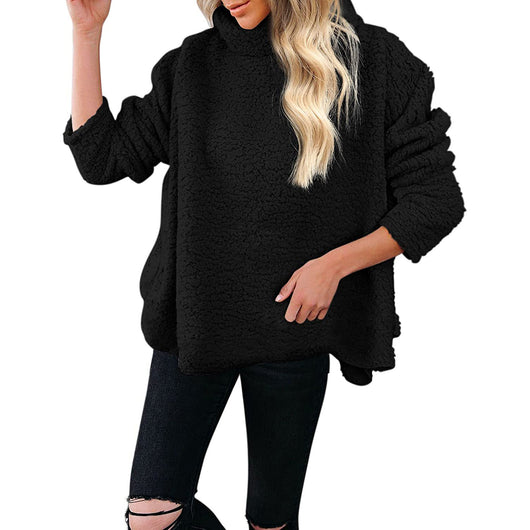 Abrigo Suelto de Lana Polar para Mujer - Otoño e Invierno - Image 14