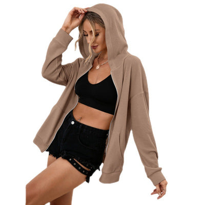 Sudadera con Capucha y Cierre de Cremallera - Cardigan Casual Versátil - Image 8