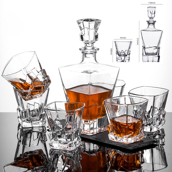 Juego de Copas de Whisky en Cristal Bohemio Premium