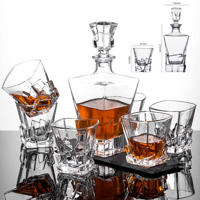 Juego de Copas de Whisky en Cristal Bohemio Premium