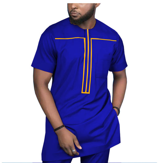 Camisa Casual de Algodón Africano para Hombre - Image 31