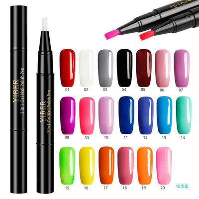 Set de 5 Bolígrafos de Esmalte 3 en 1 - Pegamento, Color y Brillo - Image 3