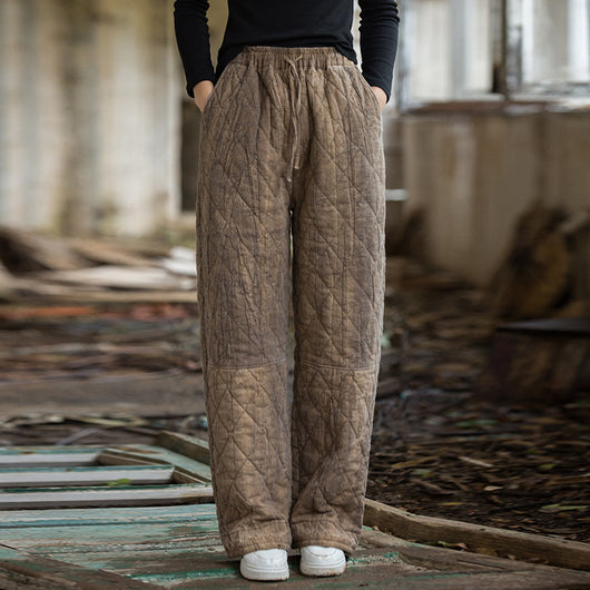 Pantalones Acolchados Teñidos a Mano en Ramio - Image 3