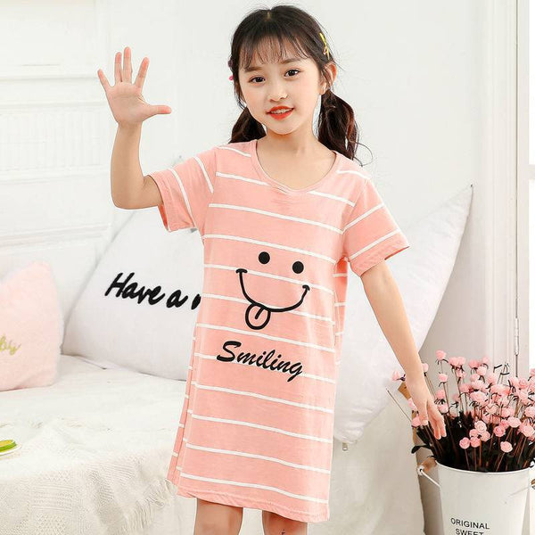 Pijama Vestido Princesa de Algodón para Niña y Mamá - Manga Corta Fresco