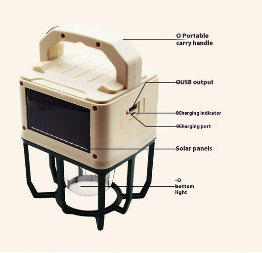 Lámpara Solar Portátil para Camping - Luz Multifuncional para Tienda de Campaña - Image 13
