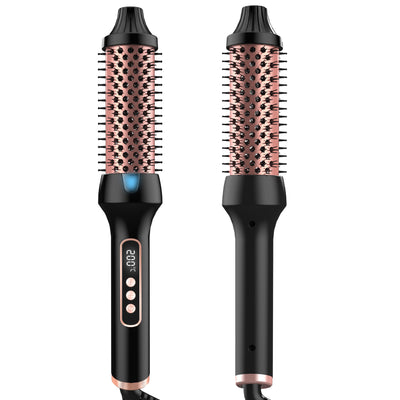 Plancha Rizadora Iónica 2 en 1 - Sin Daño al Cabello con Calentador PTC Doble
