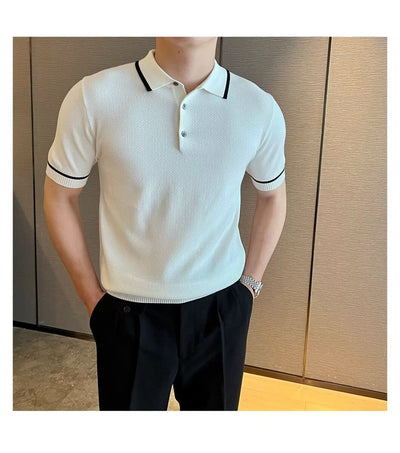 Camisa Suelta de Punto Casual para Hombre - Manga Corta Cómoda - Image 20