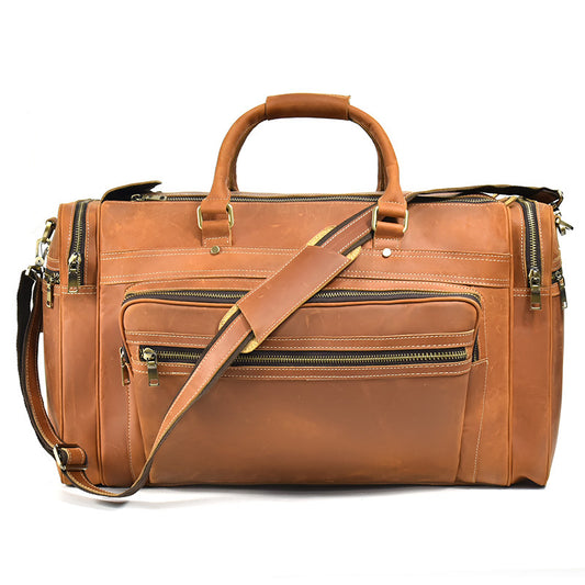 Bolsa de Viaje Cuero Crazy Horse Retro Gran Capacidad