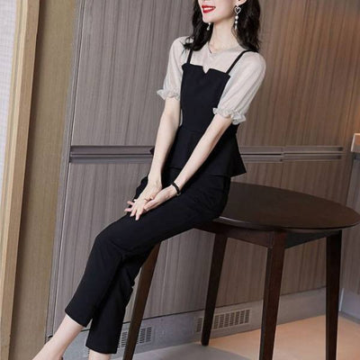 Conjunto de Dos Piezas Elegante en Chifón - Camisa y Pantalón Casual - Image 12