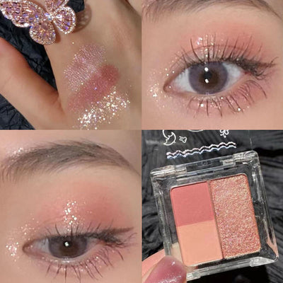 Paleta de Sombras Iridiscentes con Lentejuelas Rosa y Púrpura - Image 5