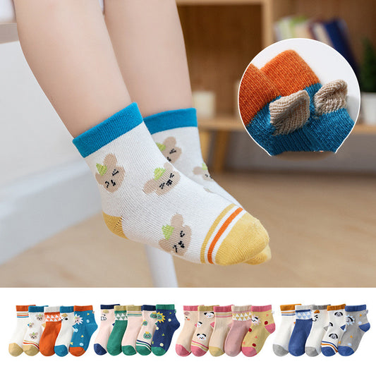 Pack de 5 Pares de Calcetines 3D para Niños y Niñas - Otoño e Invierno