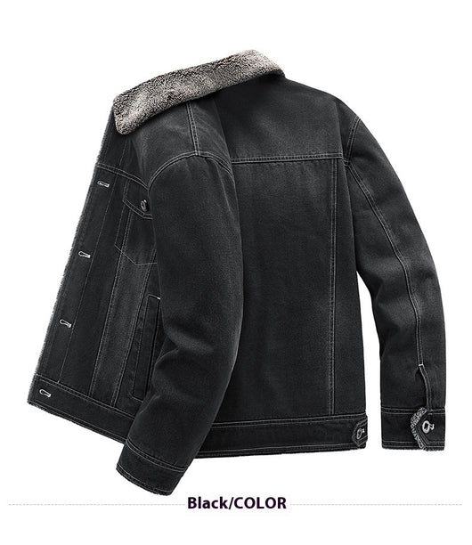 Sudadera de Mezclilla Forrada en Polar - Abrigo Grueso y Cálido para Hombre - Image 23