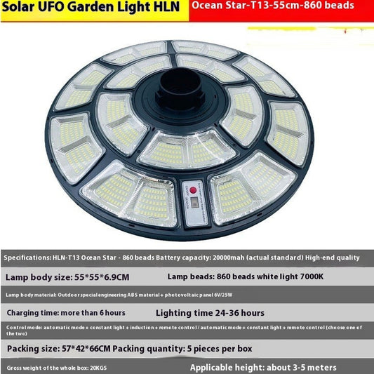 Lámpara Solar Cornucopia con Luz Azul Onírica