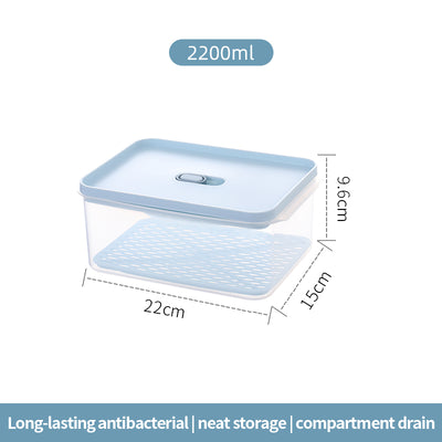 Contenedor Antibacterial para Refrigerador con Drenaje - Frutas y Alimentos Frescos - Image 4