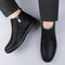 Botas Altas de Cuero Genuino con Acabado Frosted Retro