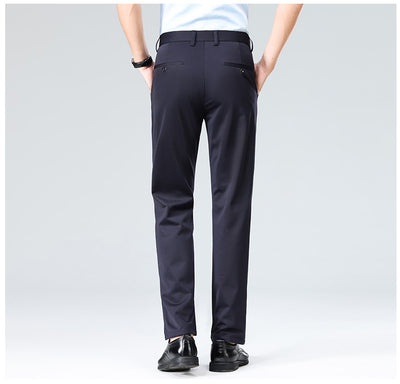 Pantalones Casuales Ejecutivos Slim Fit Ice Silk Antirruga para Hombre - Image 26