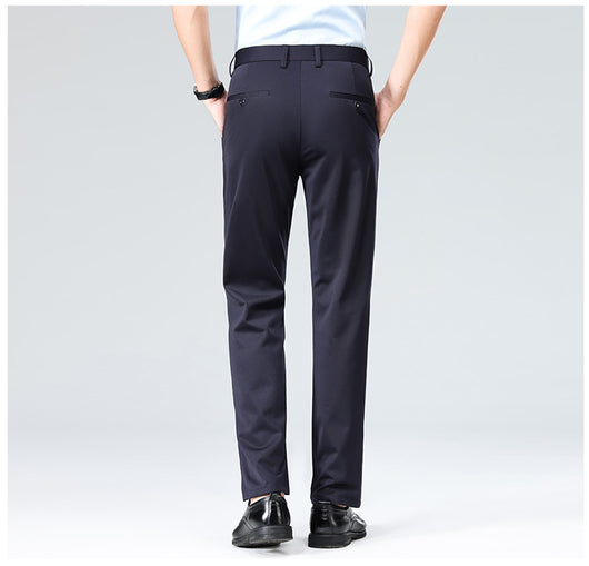 Pantalones Casuales Ejecutivos Slim Fit Ice Silk Antirruga para Hombre - Image 26