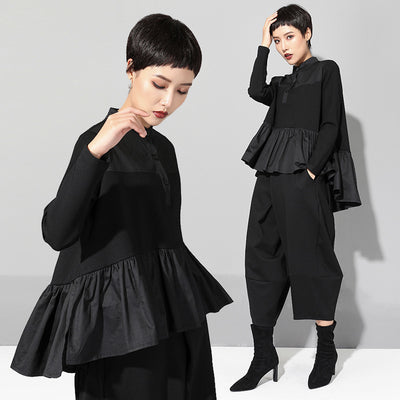 Blusa Entallada de Manga Larga con Patchwork para Bebé