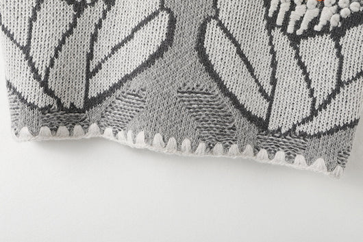 Blusa de Punto Escote V Rayas Arcoíris Jacquard - Image 4