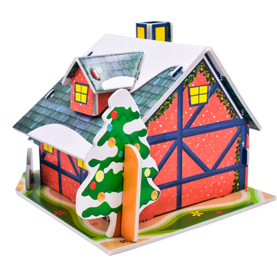 Maqueta 3D Casa Navideña para Armar - Image 4