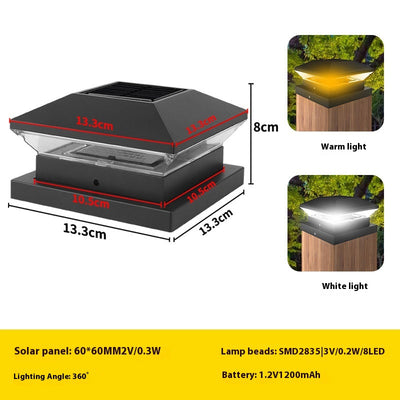 Lámpara Solar de Pilar Exterior Resistente al Agua - Image 16