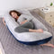 Almohada Ergonómica en Forma de G con Terciopelo Cristal Extraíble para Dormir de Lado