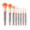 Set de 8 Brochas de Maquillaje con Incrustaciones de Diamantes