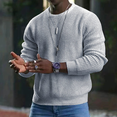 Suéter Pullover Cuello Redondo Manga Larga para Hombre - Image 4