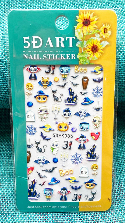 Stickers de Uñas 3D con Relieve - Diseño Cuadros y Moños para Verano - Image 39
