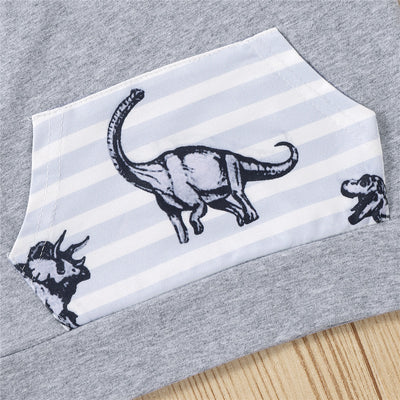 Conjunto de Pijama Infantil con Estampado de Dinosaurios y Capucha - Image 3