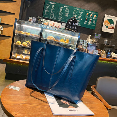 Bolso Tote de Cuero Encerado para Mujer - Bolsa de Hombro Elegante y Versátil - Image 17