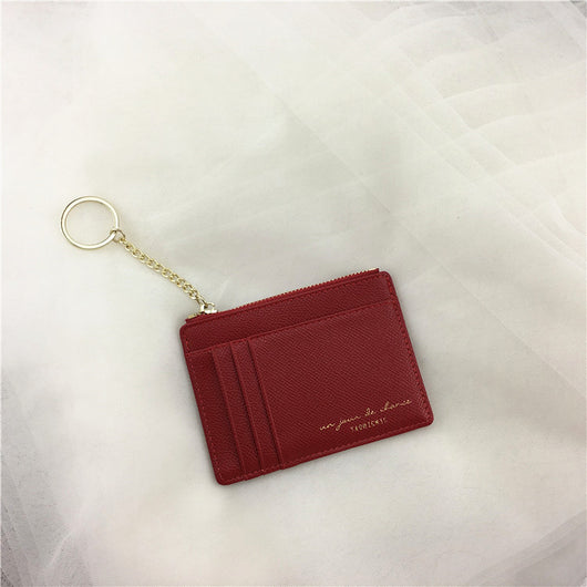 Cartera Minimalista Ultra Delgada con Cierre de Cremallera - Organizador de Documentos Retro - Image 3