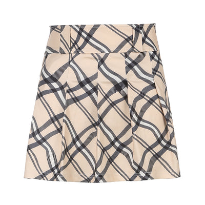 Falda Tableada de Cintura Alta con Estampado Cuadros Vintage - Image 10