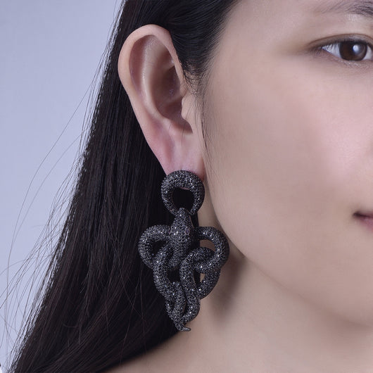 Aretes Serpiente Retorcida Ancha - Diseño Audaz y Exagerado - Image 7