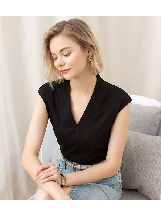 Blusa Negra Ajustada Estilo Coreano para Mujer - Diseño Moderno y Versátil - Image 19