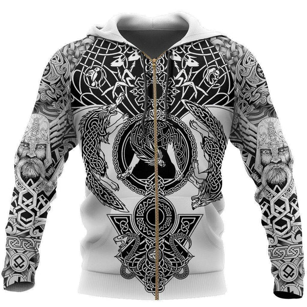 Sudadera 3D Viking Odín Streetwear Hipster Unisex